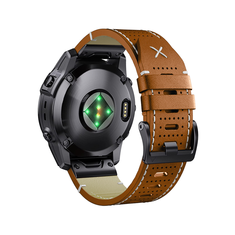 Bracelet Quick-Fit | 22mm (Cuir performance) - Noir