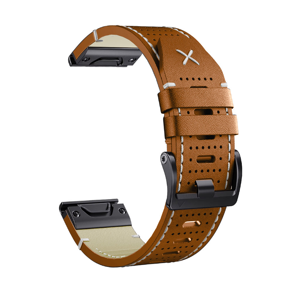 Bracelet Quick-Fit | 26mm (Cuir performance) - Noir