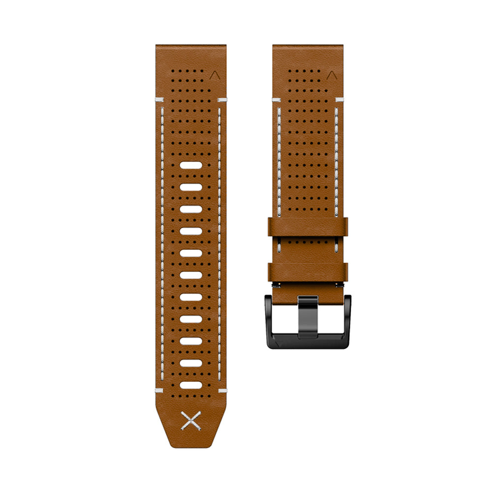 Bracelet Quick-Fit | 26mm (Cuir performance) - Noir