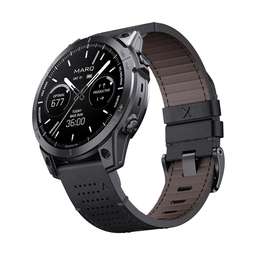 Bracelet Quick-Fit | 26mm (Cuir performance) - Noir