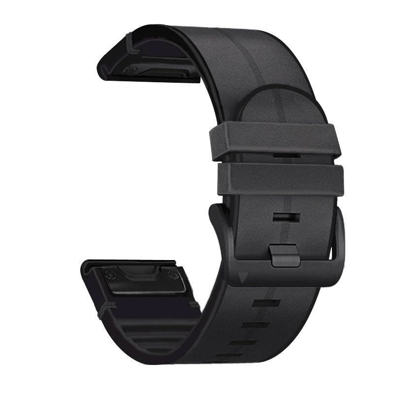 Bracelet Garmin Dévissable  Type 6 (Silicone) - Noir – MyGarminStraps